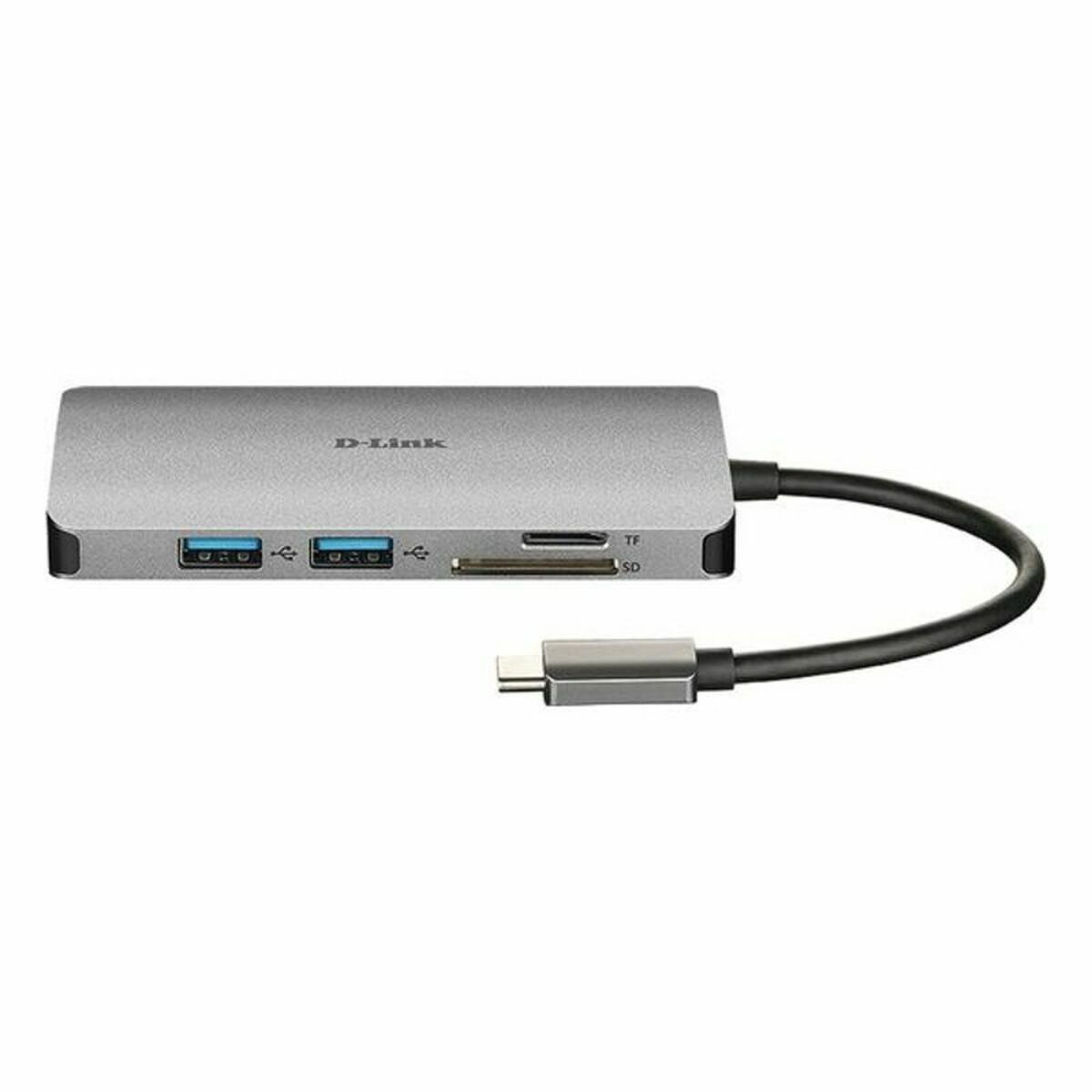 USB Centrmezgls C D-Link DUB-M810 Pelēks Sudrabains